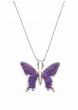 Collier Pendentif Papillon Violet