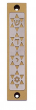 Traditional Gold Styled Mezuzah with Four Stars (10cm)