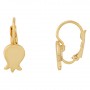 Gold Plated Pomegranate Shaped Leverback Earrings