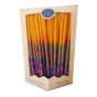 Paraffin Menorah Candles with Multi Color Design from Safed Candles