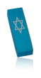 Turquoise Star of David Car Mezuzah by Adi Sidler