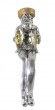 Silver Polyresin Figurine with Large Colored Cymbal and Streimel Hat