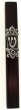 Wood Mezuzah with Ornament and Hebrew Letter Shin