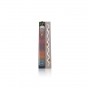 Stainless Steel Mezuzah with Multicolored Band and Cutout Decorations
