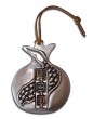 Silver Plated Pomegranate Wall Hanging with Tri-Color Pomegranate Design