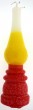 Havdalah Candle by Galilee Style Candles with Lamp Design & Red, White & Yellow Stripes