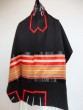 Black Tallit with Red and Gold Stripes by Galilee Silks