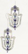 Silver Hamsa Wall Hanging with Hebrew Text Brightly Colored Beads