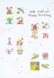 Birthday Greeting Card with Flowers