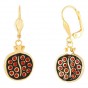 Earrings in Dangling Pomegranates with Garnet Stones