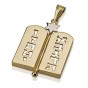 Ten Commandments with Star of David Pendant in 14k Yellow Gold