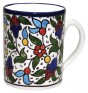 Armenian Ceramic Mug with Anemones Flower Motif