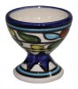 Armenian Ceramic Egg Cup with Anemones Floral Motif