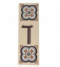 Hebrew Letter Alphabet Tile "Final Kaf" with Floral Design