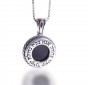 'Ana Bekoach' Pendant with Onyx Stone in Sterling Silver 