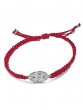 Sterling Silver Kabbalah Bracelet with Red String in 18cm