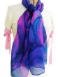 Silk Scarf in Purple and Pink Coiling Print by Galilee Silks