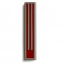 Concrete Mezuzah with Long Hebrew Letter Shin in Red by ceMMent