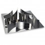Laura Cowan Modular Matzah Plate in Stainless Steel & Anodized Aluminum