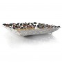 Dorit Judaica Metal Tray With Pomegranates and Leaves (Yellow and Red)