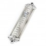 Silver Mezuzah with Tribes of Israel Names in Hebrew, Hoshen and Floral Pattern
