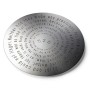 Stainless Steel Matzah Plate with Hebrew Blessing by Laura Cowan