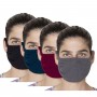 Set of Four Multicolored Double-Layered Reusable Unisex Face Masks