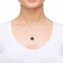 Sterling Silver and Cubic Zirconia Necklace- Woman of Valor Micro-Inscribed with 24K Gold